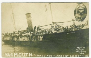 The Yarmouth had a heavy list to starboard as it carried the last legal shipment of liquor out of New York Harbor on January 17th, 1920
